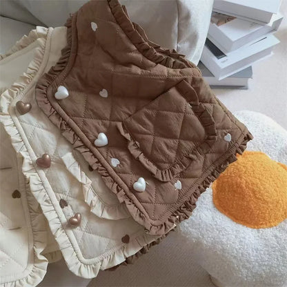 Girls Autumn Vest Children Fleece Thickened Winter Waistcoat New Kids Fashion Warm Padded Coats Toddler Casual Clothing 1-6Y