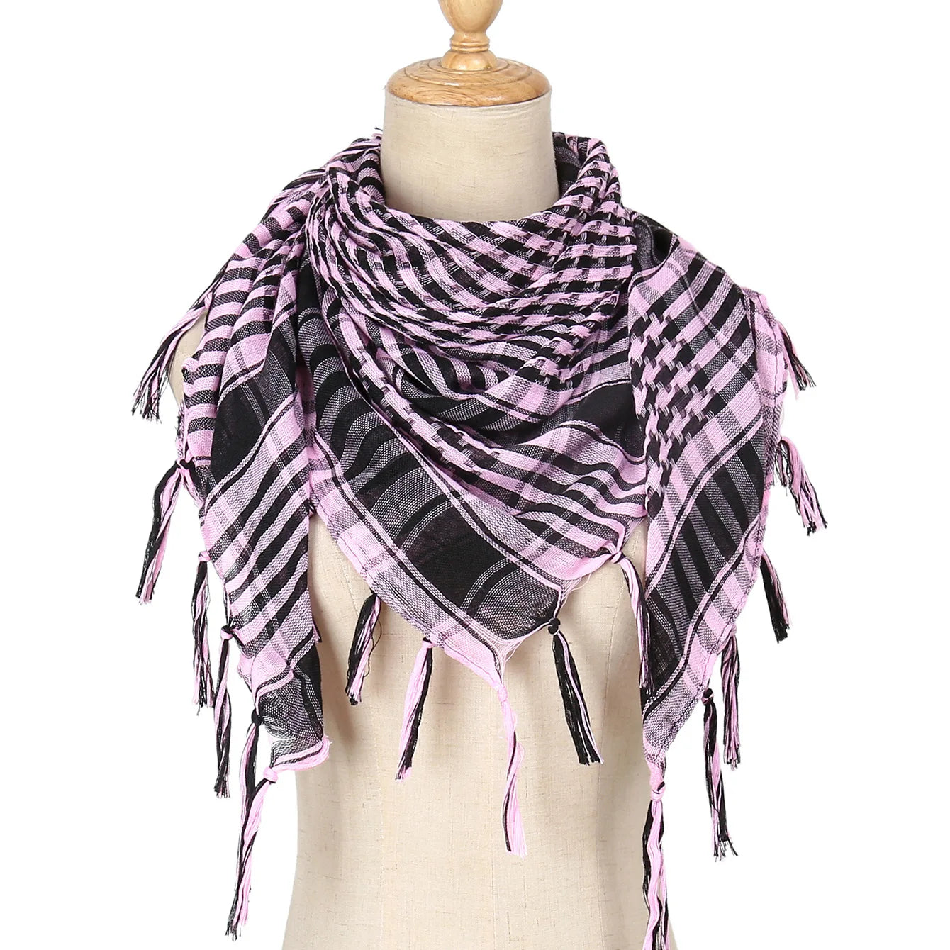 2024 New Plaid Hijab Scarf for Men and Women Arab Desert Headscarf Soft Tactical Hiking Scarves Unisex Turban Military Shawl