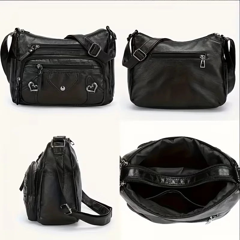 Multi Pocket Soft Leather Crossbody Bag Luxury Purses Handbags Women's Bag Designer Shoulder Messenger Bags for Women