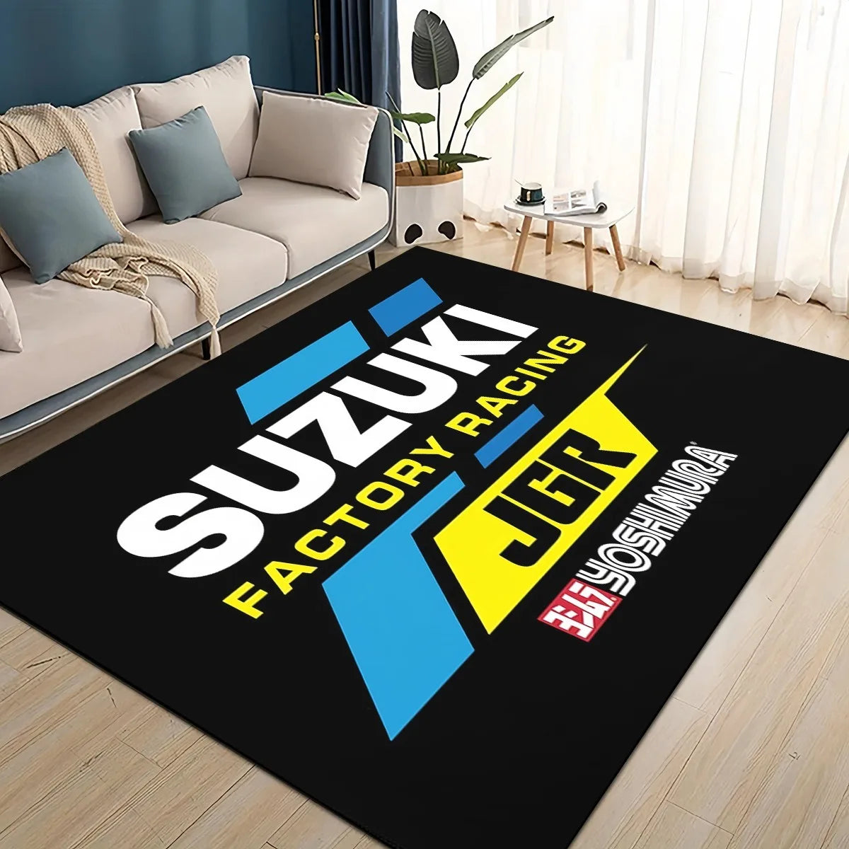 Suzuki Motorcycle Large Carpet Rug for Home Living Room Bedroom Sofa Doormat Decor Kids Play Area Rug Carpet Non-slip Floor Mat