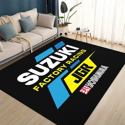 Suzuki Motorcycle Large Carpet Rug for Home Living Room Bedroom Sofa Doormat Decor Kids Play Area Rug Carpet Non-slip Floor Mat