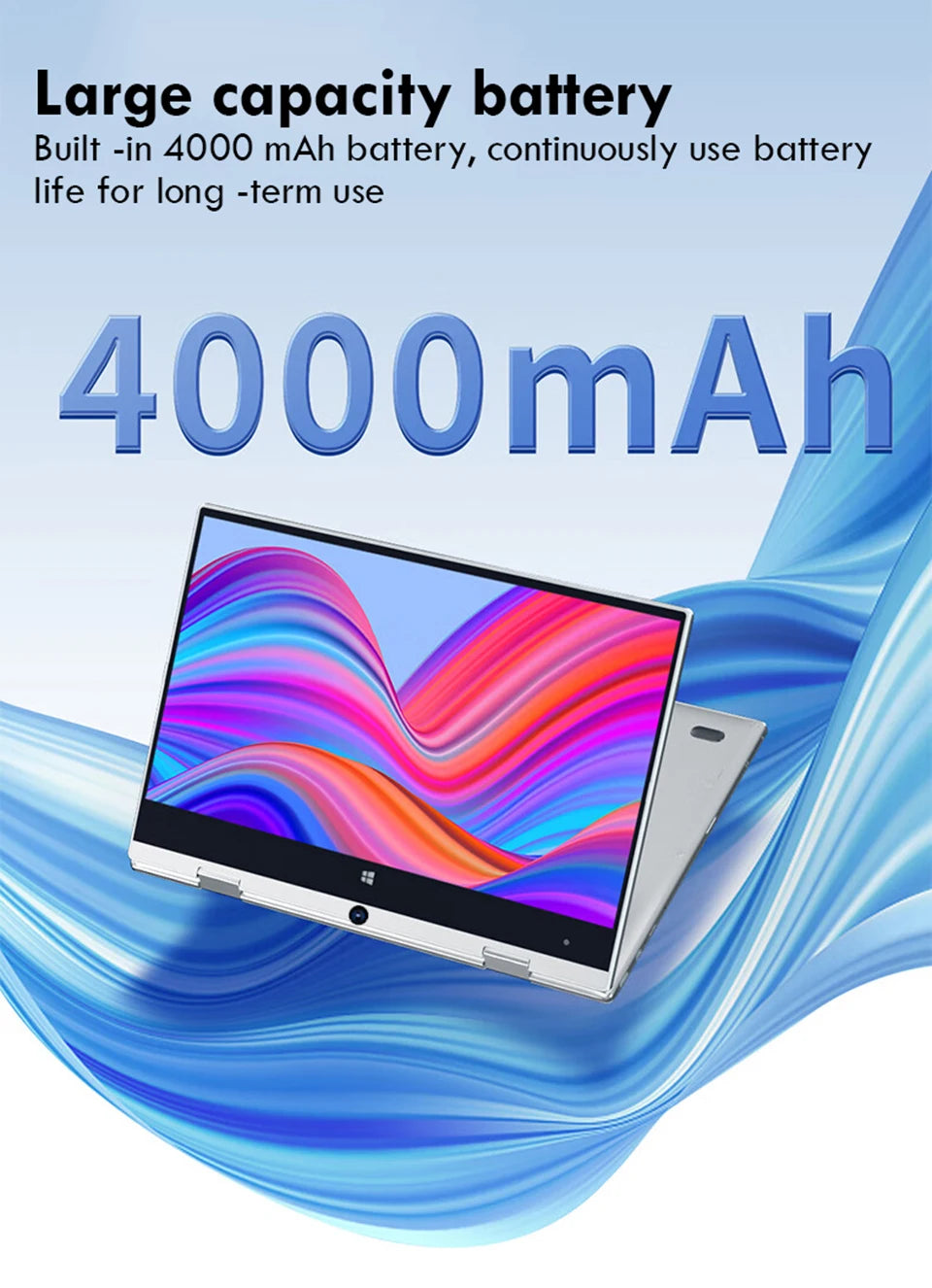 Portable 2 in 1 Touch Screen Notebook Intel i7-8500Y Windows 11 Tablet PC Computer 8GB RAM 1TB SSD 360° Flip 11.6" Study Laptop
