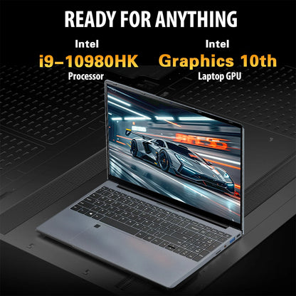 2026 Intel Core I9 10980HK 9900U Laptop Windows 11 Pro 16GB RAM 1TB 2TB SSD Portable Gaming Laptops Computer 15.6" Notebook PC
