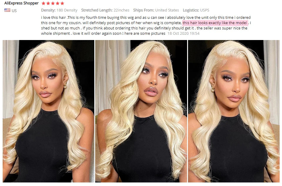 Ishow 613 Full Lace Human Hair Wig Body Wave Blonde Lace Front Wig Brazilian Human Hair 30 inch 13x4 Lace Frontal Wig For Woman