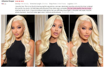 Ishow 613 Full Lace Human Hair Wig Body Wave Blonde Lace Front Wig Brazilian Human Hair 30 inch 13x4 Lace Frontal Wig For Woman
