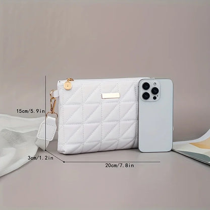 Fashionable Women's Crossbody Bag, Adjustable Shoulder Strap, Triangular Small Square Bag, Versatile Casual Chain Shoulder Bags