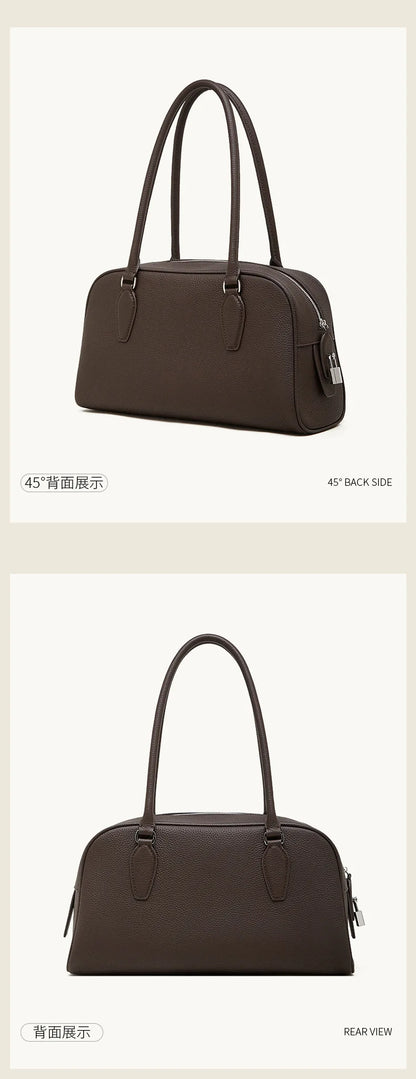Women's Luxury Designer Handbags Genuine Leather Ladies Underarm Shoulder Bag New Fashion 2026 Cowhide Large Capacity Tote Bag