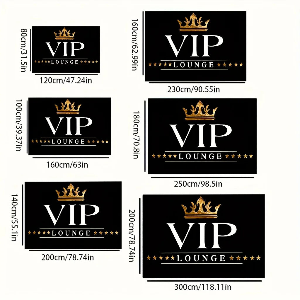 VIP Royal Crown Floor Mat - Non-Slip Rug with Elegant Design for Living Room Office Lounge, Premium Home & Commercial Decor