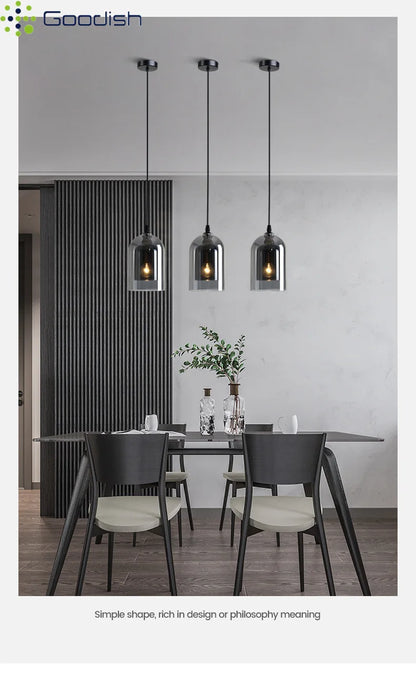 Modern Crystal Coal Oil Glass Stone Bottle LED Pendant Lights Art Creative Indoor Lamps for Bedroom Home Decoration Chandeliers