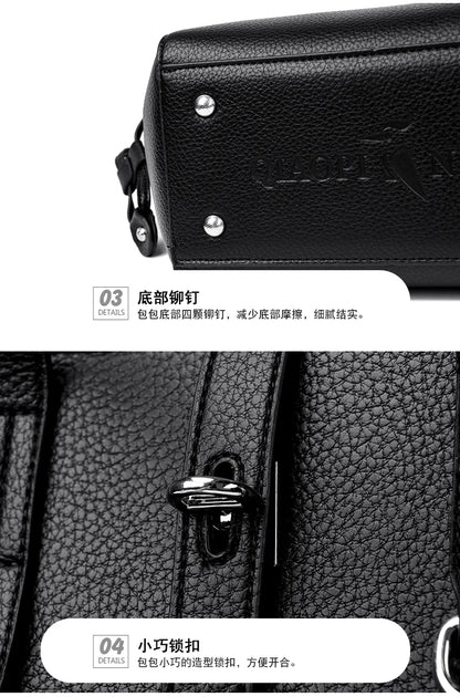 Luxury Brand PU Leather Shoulder Bags Women Fashion Large Capacity Handbag Elegant Crossbody Purse For Ladies Casual Office Tote