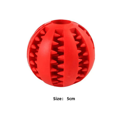 Interactive Silicone Rubber Ball for Dogs And Cats Puppy Chewing Toy Pet Tooth Cleaning Feeder Treat Ball Fun Chew Toy
