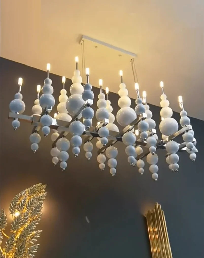 Modern Black Pendant Chandelier Lights For Dining Room Kitchen Living Room Bedroom Creative White Ceiling Chandelier
