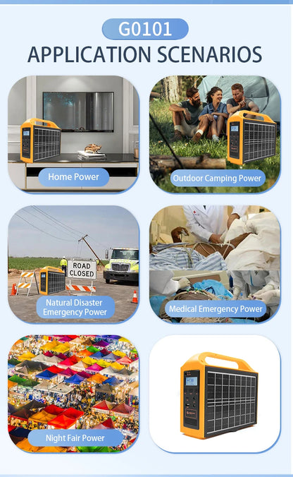 All in One Solar Power Station 100W Generador Solar Outdoor Camping Emergency Mini Portable Power Station with Solar Panels