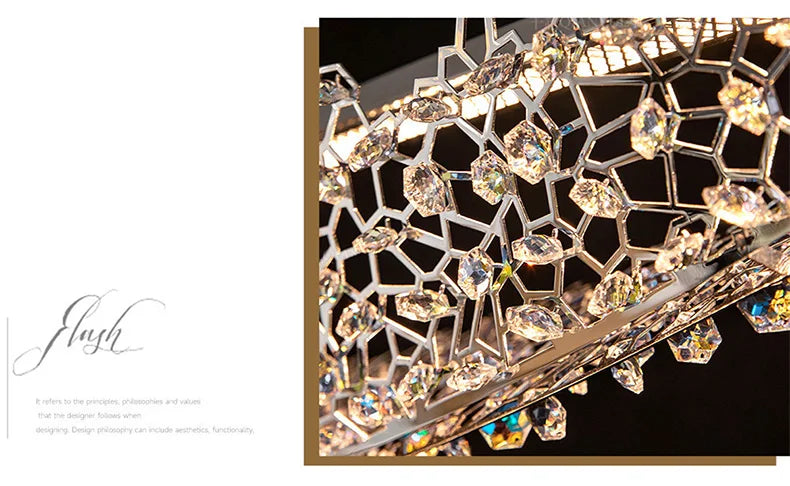 Luxury Crystal Chandeliers Pendant Light Led Chandelier Ceiling Lights Home Decor Items Dining Table Light Ceiling Hanging Lamp