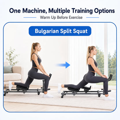 Back Stretcher and Crawling Trainer, Adjustable Height and Length with Step Counter, for Core Strengthening and Cardio Workout, Sturdy Home Gym Equipment for Office Studio Use, Anti-Slip Padded Handrails for Safe Exercise
