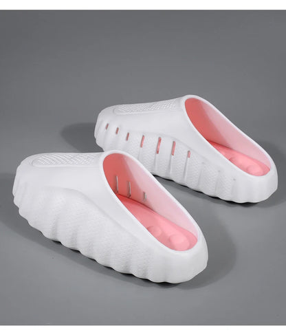 Men's Lightweight Outdoor Slippers Soft Thick Sole Breathable Sandals Non-Slip Summer Beach Slides for Casual Home Bathroom Use