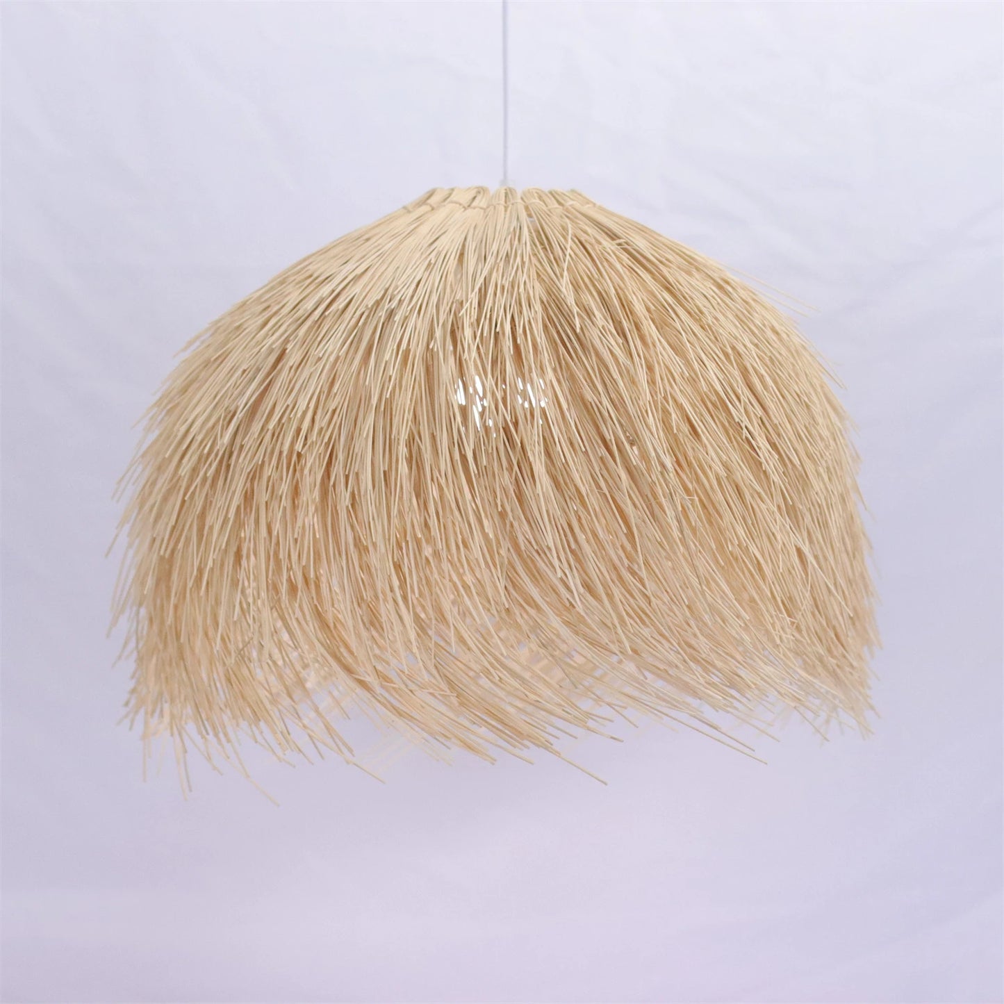 Japanese Wabi Sabi LED E27 Pendant Lights 50CM Rattan Straw Hat Chandelier Retro B&B Suspend Lamp Retro Raffia Decor Droplight