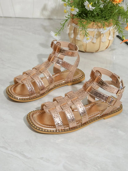 Summer New Roman Style Ankle Strap Women's Sandals Fashion Hollow Solid Casual Lightweight Comfort Women Shoes Zapatos De Mujer