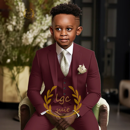 Boys single button suit 2 piece suit for children aged 3 to 16 years old for wedding party banquet formal occasion custom suit