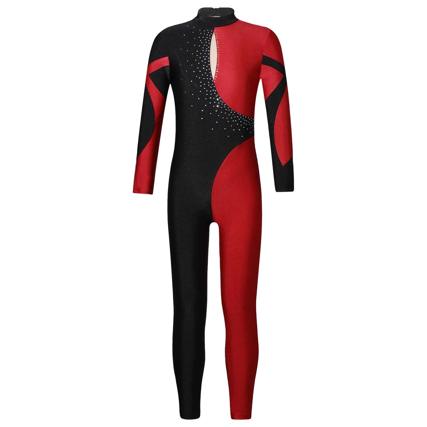 Kids Girls Long Sleeve Gymnastics Leotard Bodysuit Teens Gymnastics Jumpsuit for Girl Children Ballet Dance Costume Dancewear