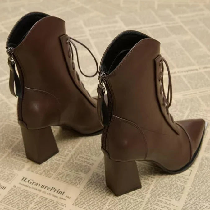 8cm High Heels Women's Ankle Boots Pointed Fashion Shoes Dress Designer Women's Boots 2025 Winter Sexy Chelsea Botas De Mujer