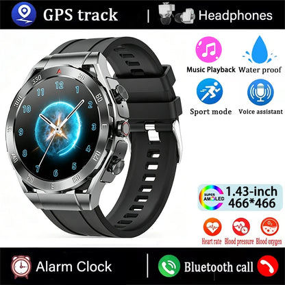 2026 New TWS 2-in-1 Smart Watch Earphones 1.43 "AMOLED Screen with Heart Rate Sleep Monitoring Music Player NFC IP67 Smartwatch