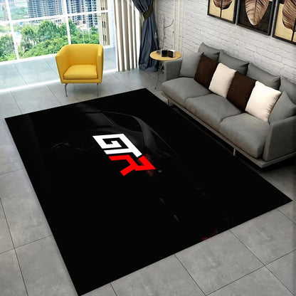 GTR Racing Car N-Nissan Logo 3D Carpet Rug for Home Living Room Bedroom Sofa Motorcycle Doormat Decor,kid  Area Rug Floor Mat