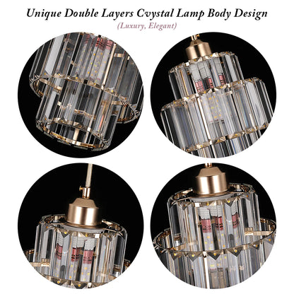 Modern Pendant Lights Luxury Led Crystal Ceiling Lamp Nordic Design Chandelier Bedroom Dining Room Table Kitchen Island Decor