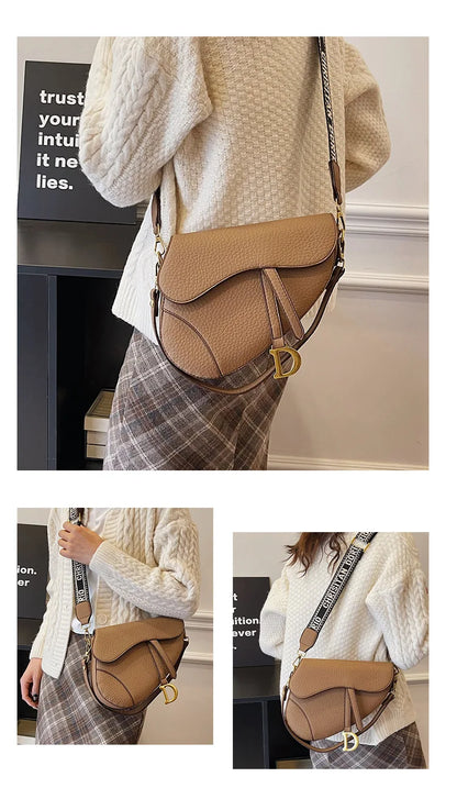 IMJK 24*20*6cm Hot Selling Light Luxury Underarm Saddle Bag, New Niche Design, Casual Shoulder Crossbody Bag Bags