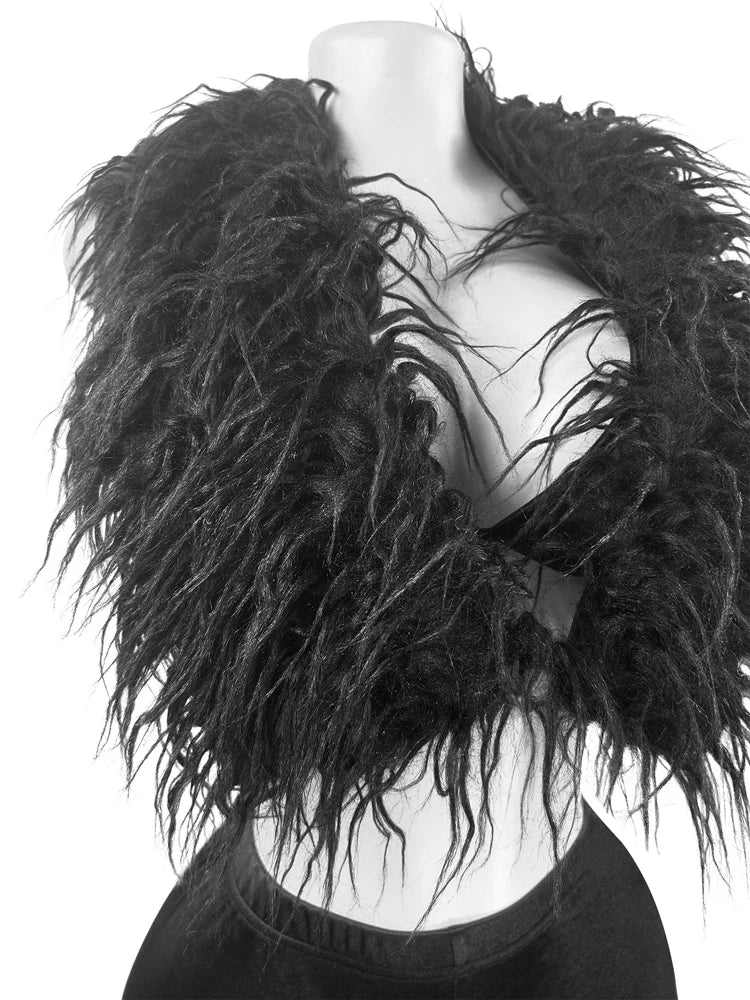Luxury Fur Patchwork 2 Pieces Set for Woman Outfit Summer 2025 New Tank Top and Stretch Shorts Midnight Club Wear Party Suits