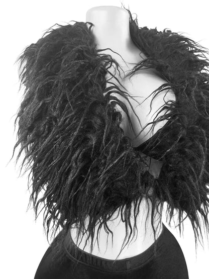 Luxury Fur Patchwork 2 Pieces Set for Woman Outfit Summer 2025 New Tank Top and Stretch Shorts Midnight Club Wear Party Suits