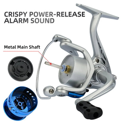 AB Spinning Reel,Saltwater Freshwater Fishing Reel,10kg Max Drag,5.2:1 Gear Ratio,With Metal Spool&Fold Rocker