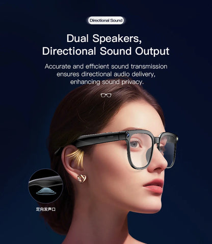 SENBONO NEW Smart Glasses with  800W Piexl Camera AI Translator Sunglasses Bluetooth Call Take Video Smart Glasses for Men Women