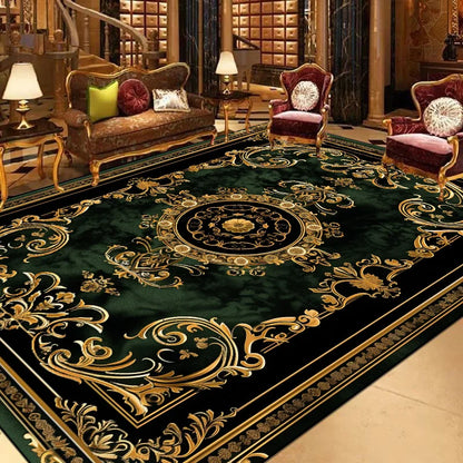 European Large Size Carpet Living Room Decoration Luxury Floor Mats Non-slip Bedroom Rugs Washable Lounge Computer Chair Mat