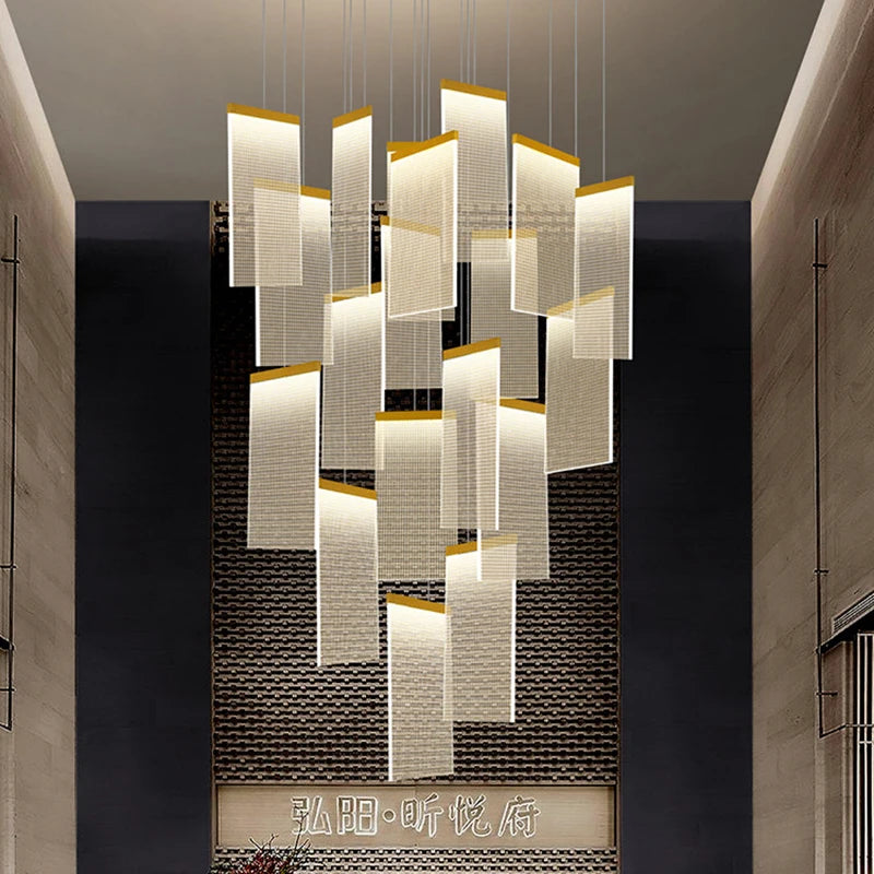 Modern home decor led lights pendant light lamps forstaircase Chandeliers for living room hanging light indoor lighting