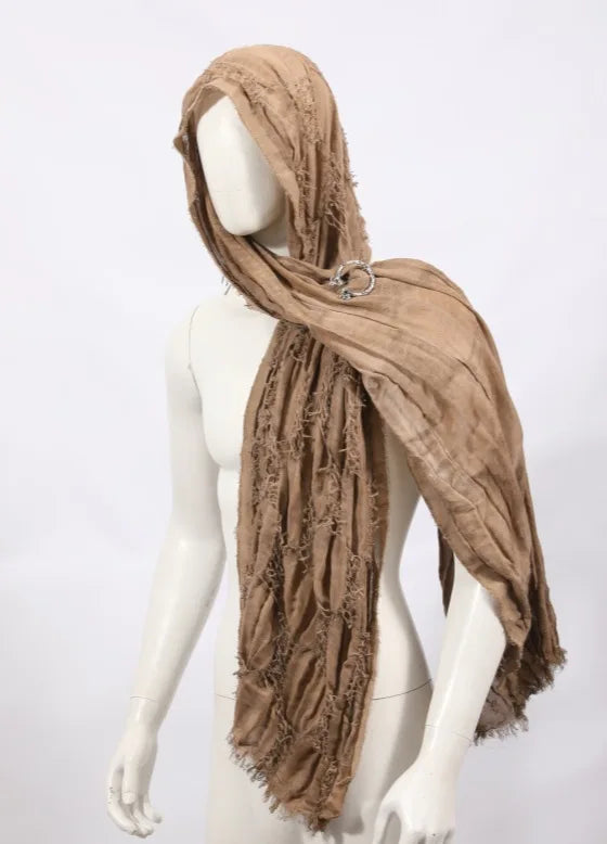 Techwear Style Ripped Tassel Punk Vintage Scarf Man Woman Medieval Knight Cape Cloak Halloween Cosplay Shawl Costume
