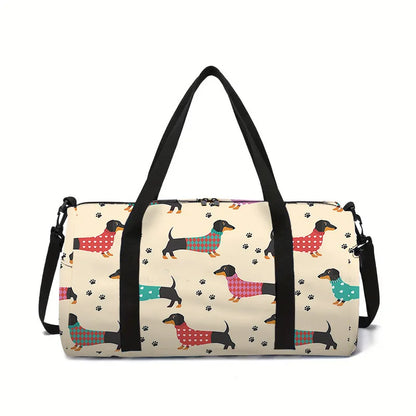 animal horse panda cat dog 3D Printed Large Capacity Travel Bags Barrel Shape Crossbody Bag Outdoor Sports Bags Gym Yoga Bag