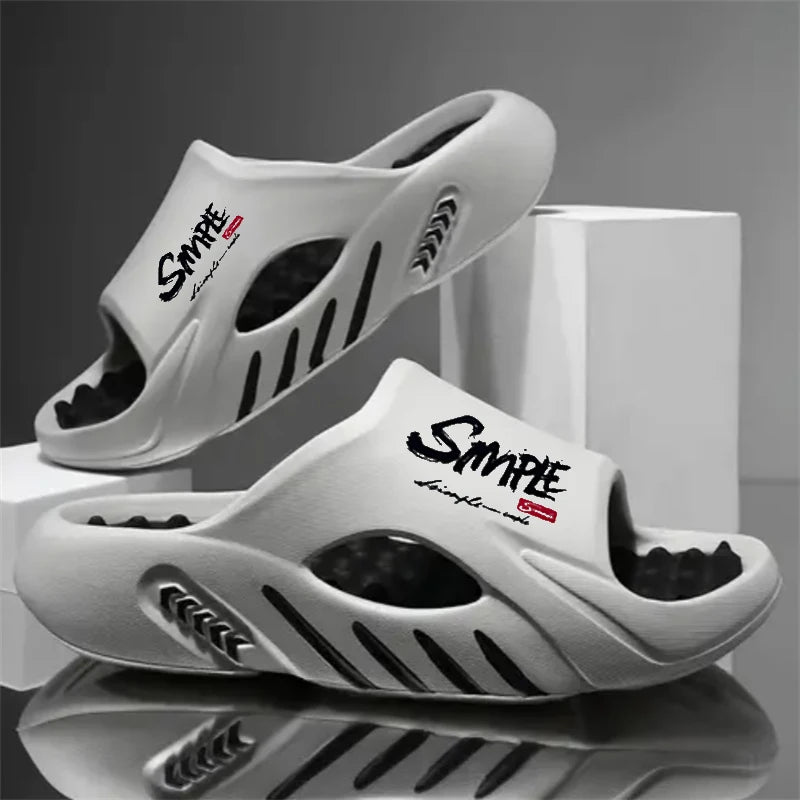 Men's Slippers EVA Non-slip Slides Fashion Casual Slippers Comfortable Men's Slides Sport Sandals Outdoor Hole Shoes Big Size