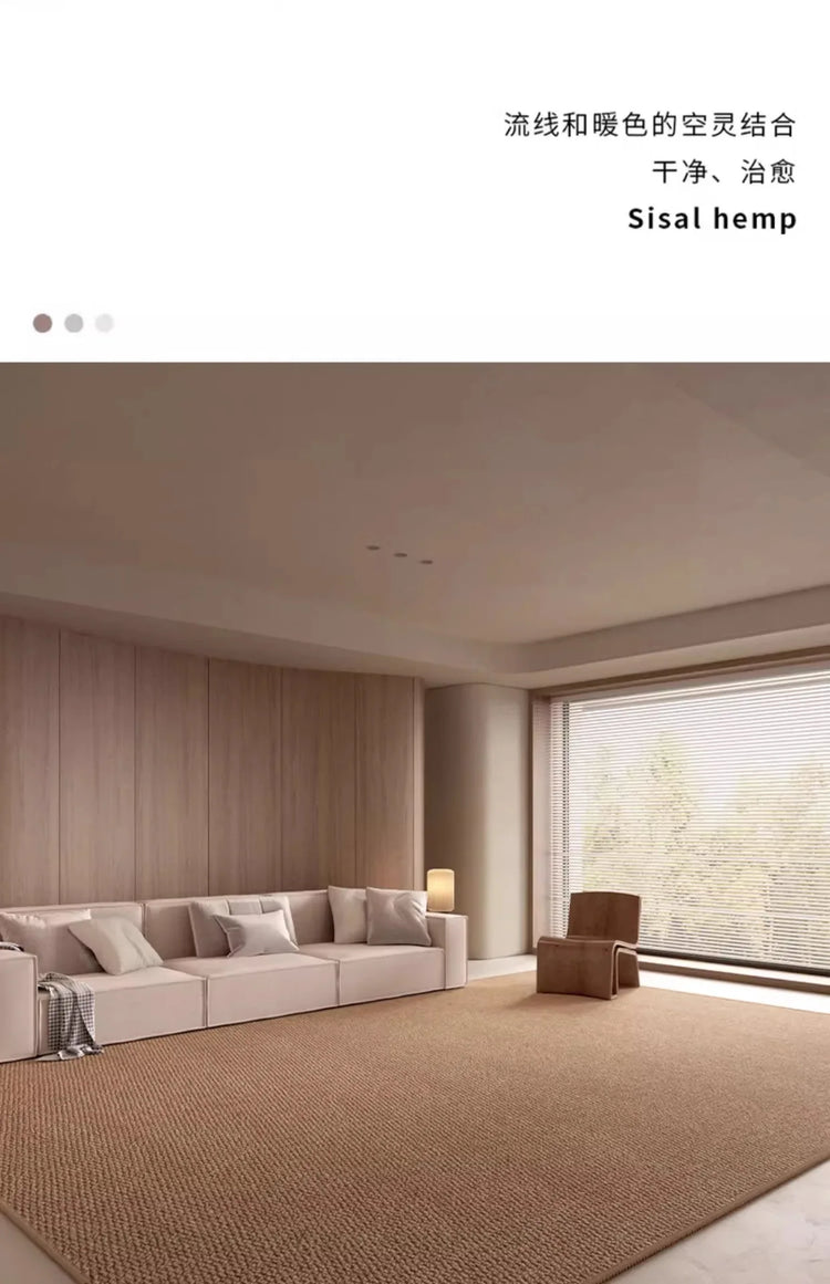 Solid Tone Faux Sisal Rug for Living Room Decoration Home Large Area Fluffy Non-slip Rugs Bedroom Dining Room Soft Mats Custom