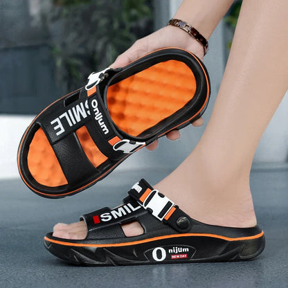 Summer Men's Massage Slippers Indoor Outdoor Sandals Beach Comfortable Soft Slides Clogs Casual Shoes Men Women Home Slippers