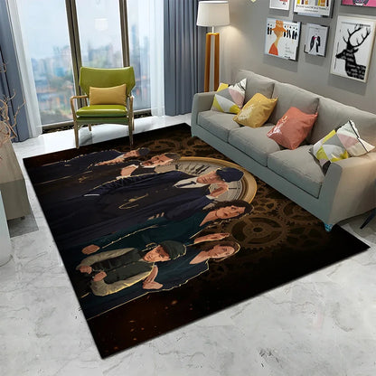 HD Tommy Shelby 3D P-Peaky Blinders Carpet Rug for Home Living Room Bedroom Sofa Doormat Decor,kids Area Rug Non-slip Floor Mat
