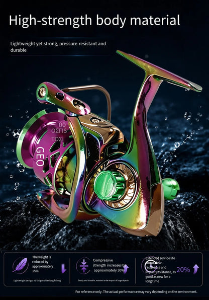 Spinning Fishing Reel 10KG Max Drag Ultra Smooth Professional Fishing Reel 5.2:1 Gear Ratio CNC Metal Spool Fishing Reels Wheel