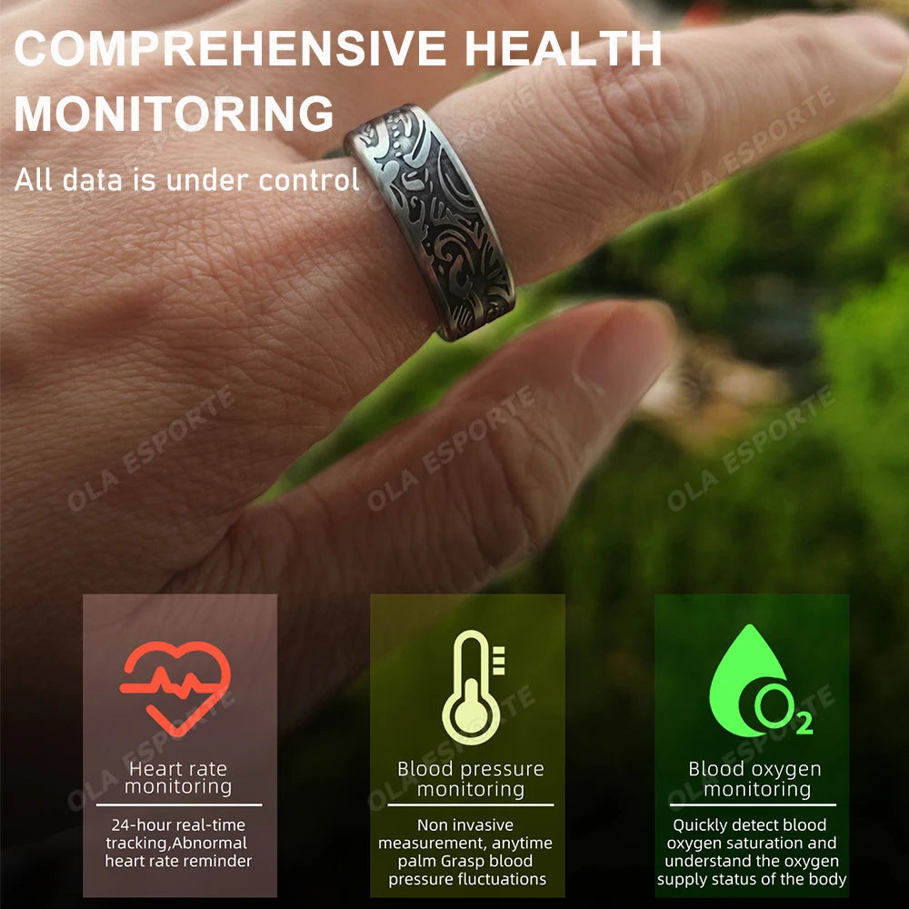 2026 Smart Ring Heart Rate Blood Pressure Blood Oxygen Sleep Monitoring Step Counting Activity Tracking Shared Waterproof Ring