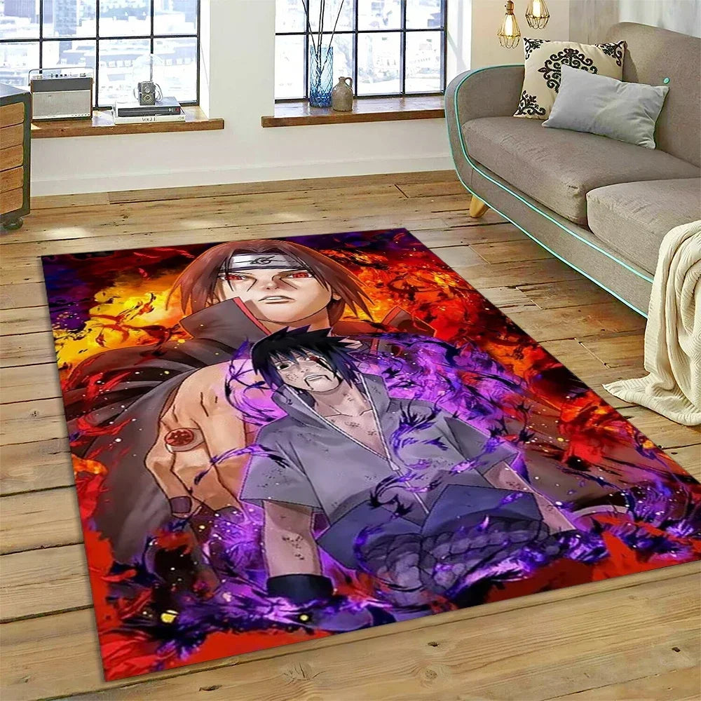 Cartoon 3D I-Itachi Japan Anime Carpet Rug for Living Room Bedroom Home Sofa Decoration,Kids Play Area Rug Non-slip Floor Mat