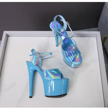 Platform Shoes for Women 2023 Designer Luxury Strip Pole Dance Heels Dance Shoes Red Pink Sandals Women Summer Elegant 20cm High