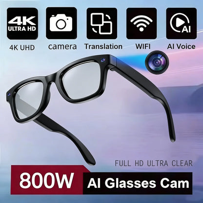 2026 New AI Smart Glasses with Video Camera Outdoor Sunglasses Wi-Fi Transfer BT Calling Audio Record Smart Wearable Headset