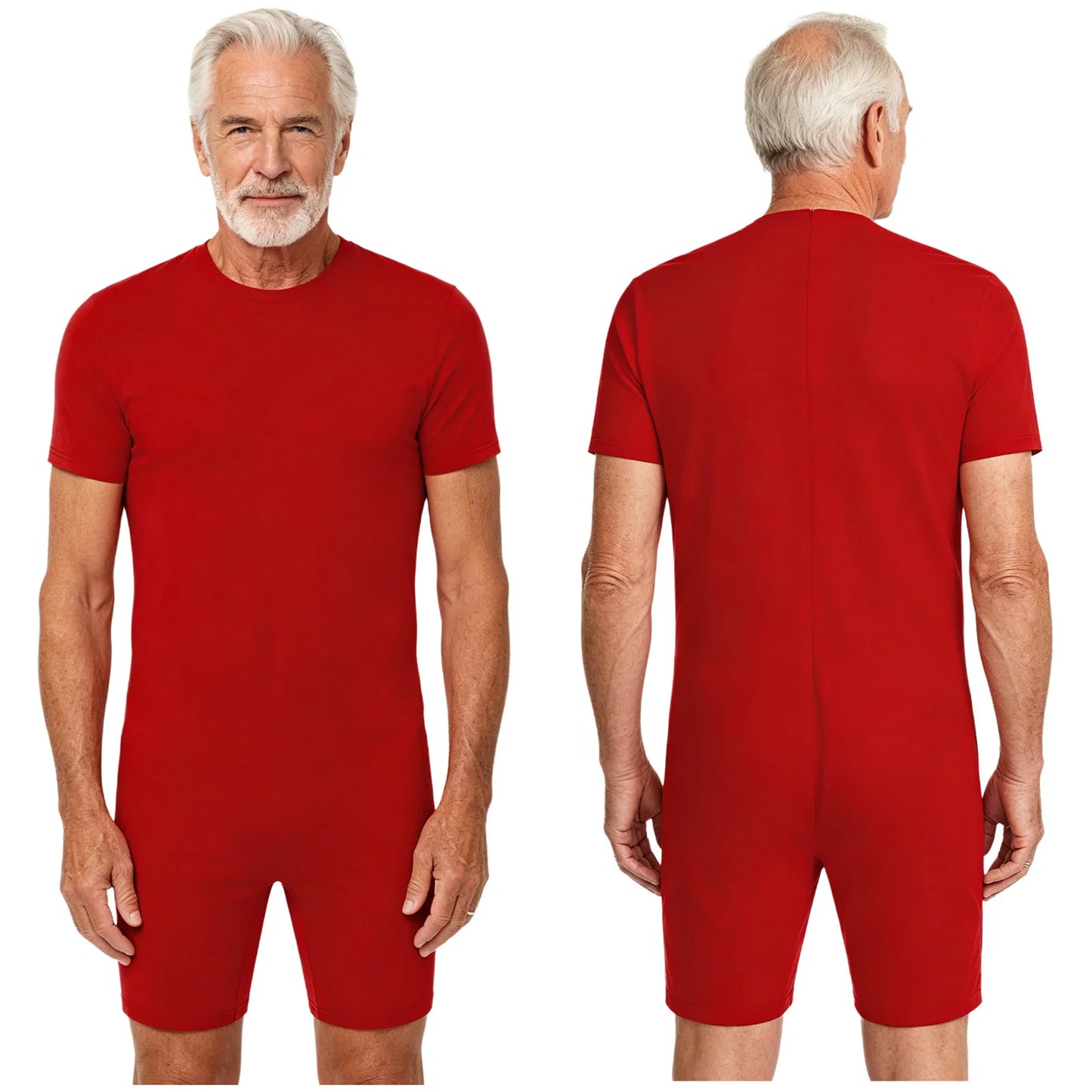 Men Women Special Needs Adaptive Clothing Elderly Alzheimer ASD Anti-Strip Jumpsuit Back Zipper Bodysuit Daily Wear Homewear
