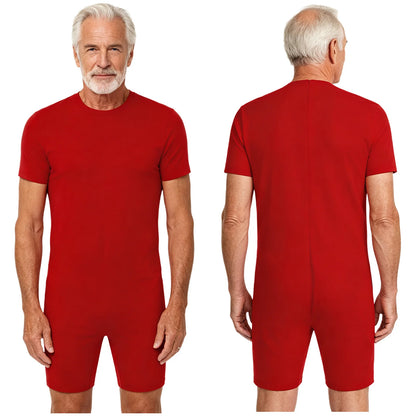 Men Women Special Needs Adaptive Clothing Elderly Alzheimer ASD Anti-Strip Jumpsuit Back Zipper Bodysuit Daily Wear Homewear
