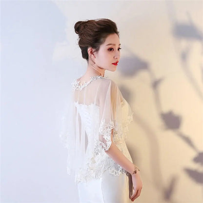 Summer Casual Party Evening Dress Shawl Elegant Lace Shawl Wedding Cape