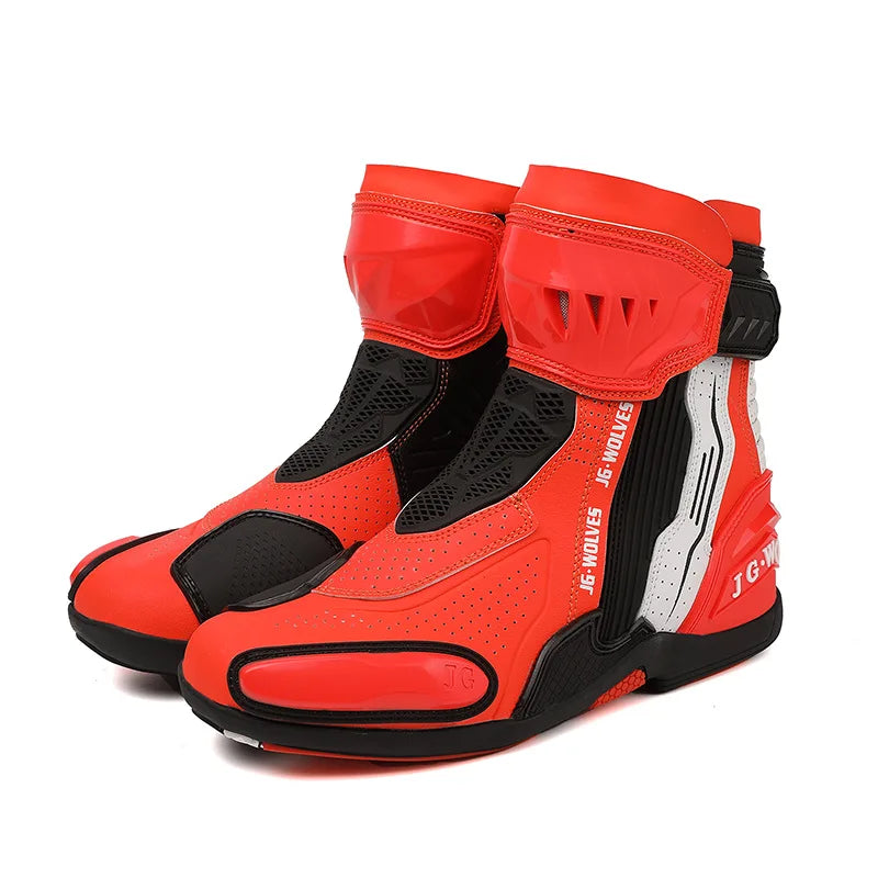 Motorcycle Riding Boots Men Sport Racing Short Boots Riding Shoes Touring Moto Riding Gear Four Seasons